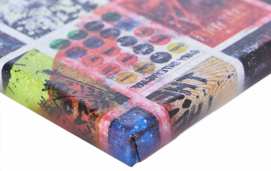 Canvas: Detail of 2cm thick canvas, with blurred sides